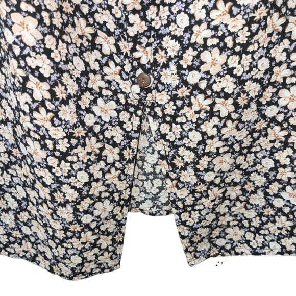 Monteau Los Angeles | Button Down Pockets Floral Sleeveless Midi Dress | Size: L - Picture 7 of 10